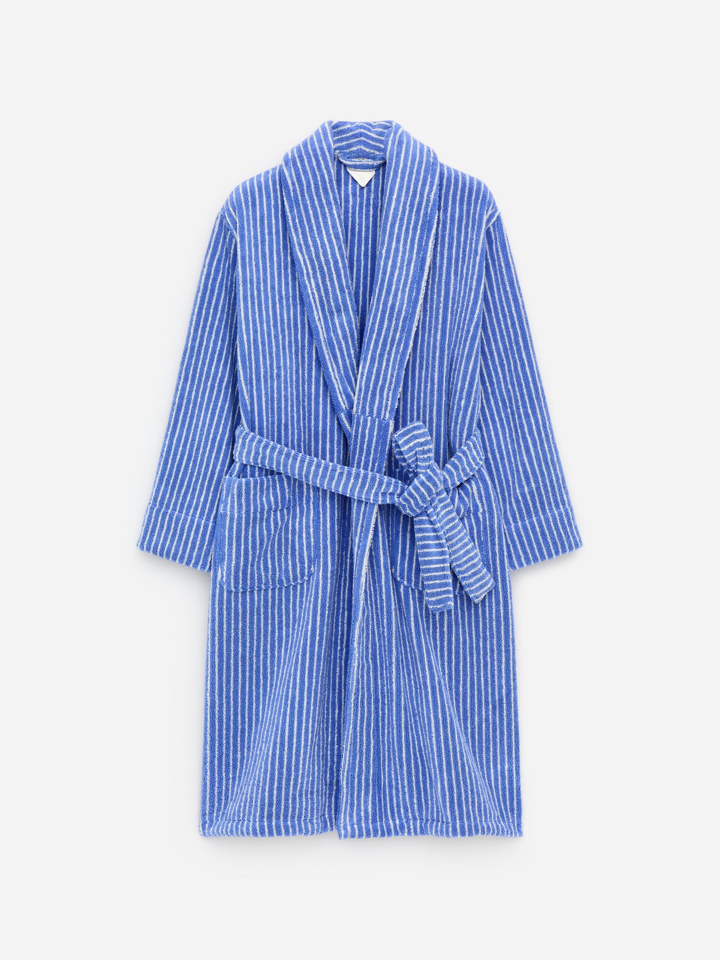 Unisex Cotton Terry Bathrobe - Blue - Image 9