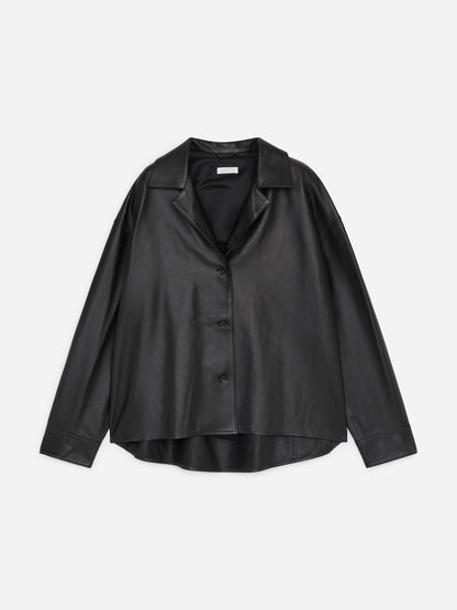 Leather Shirt - Black - Image 5