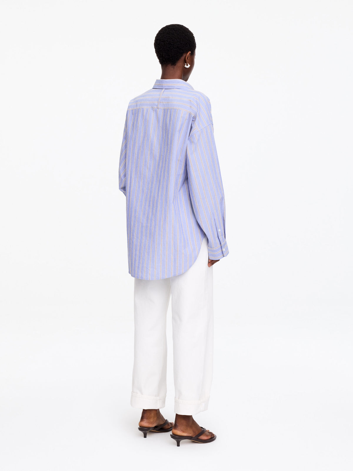Oversized Batwing Shirt - Blue - Image 3