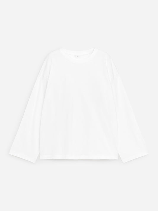 Relaxed Long-Sleeve T-Shirt - White