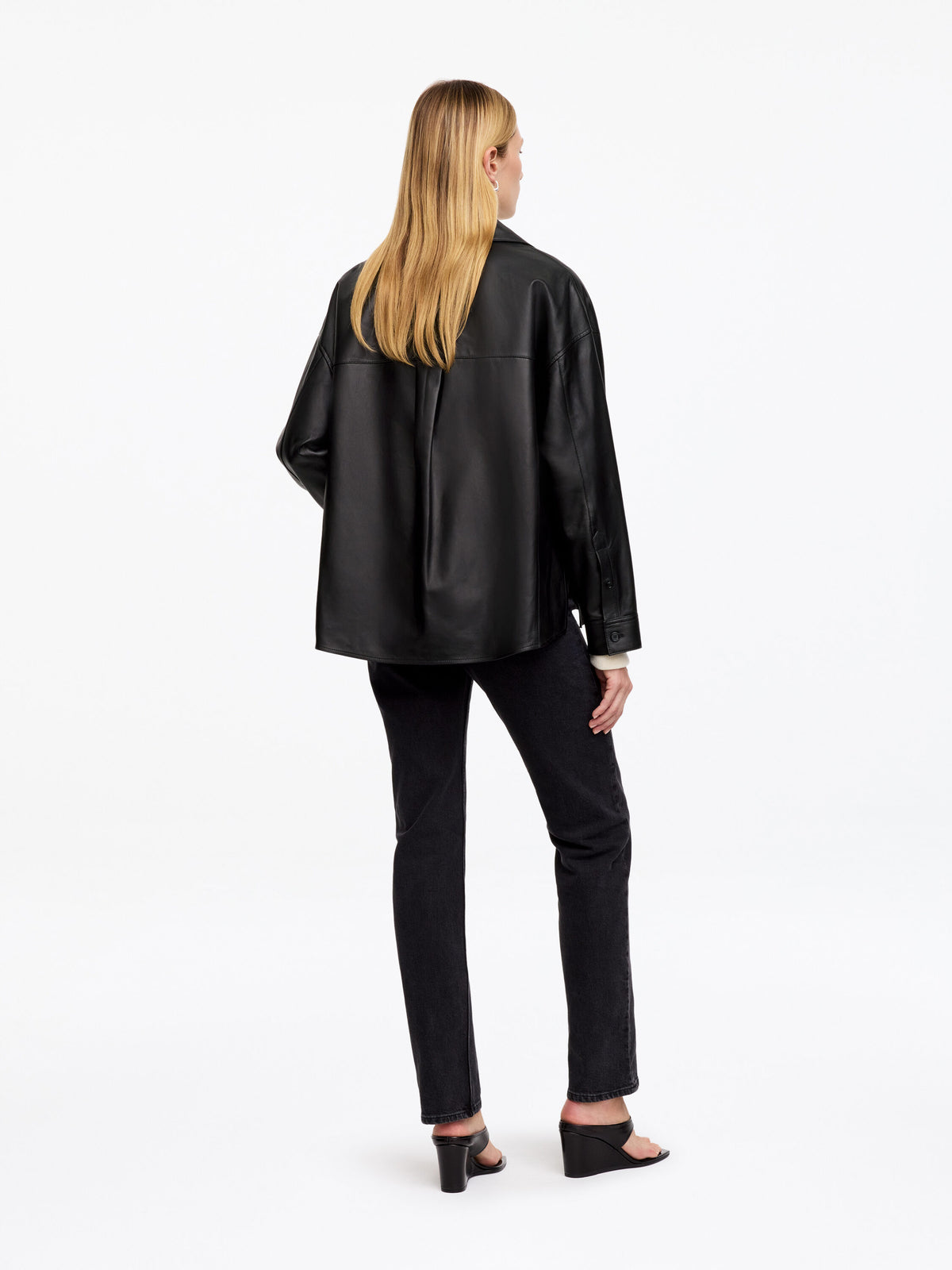 Leather Shirt - Black - Image 3