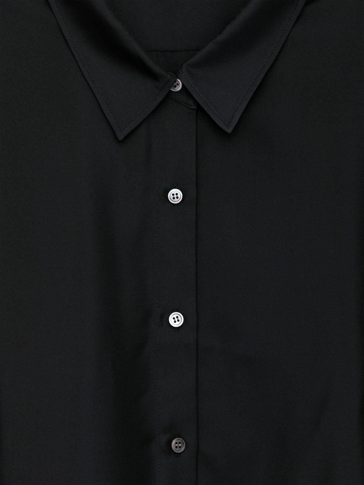 Silk Twill Shirt - Black - Image 2