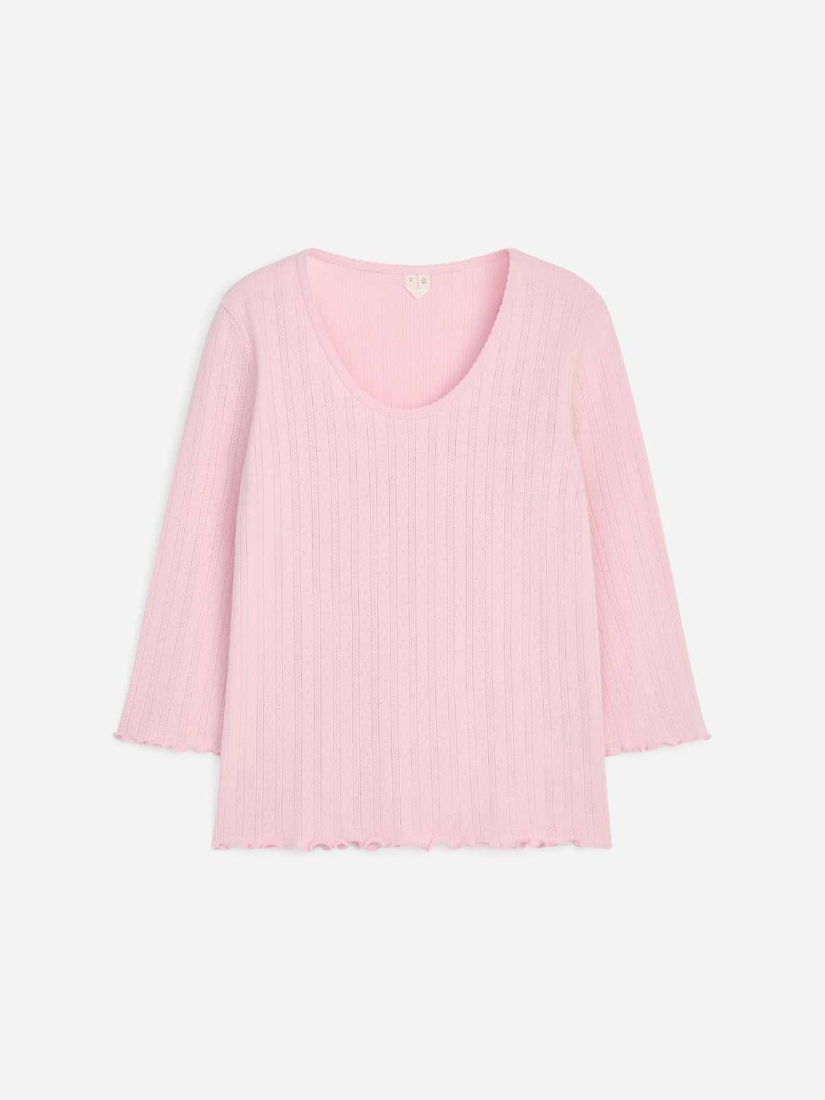 Pointelle-Knitted Top - Pink - Image 5