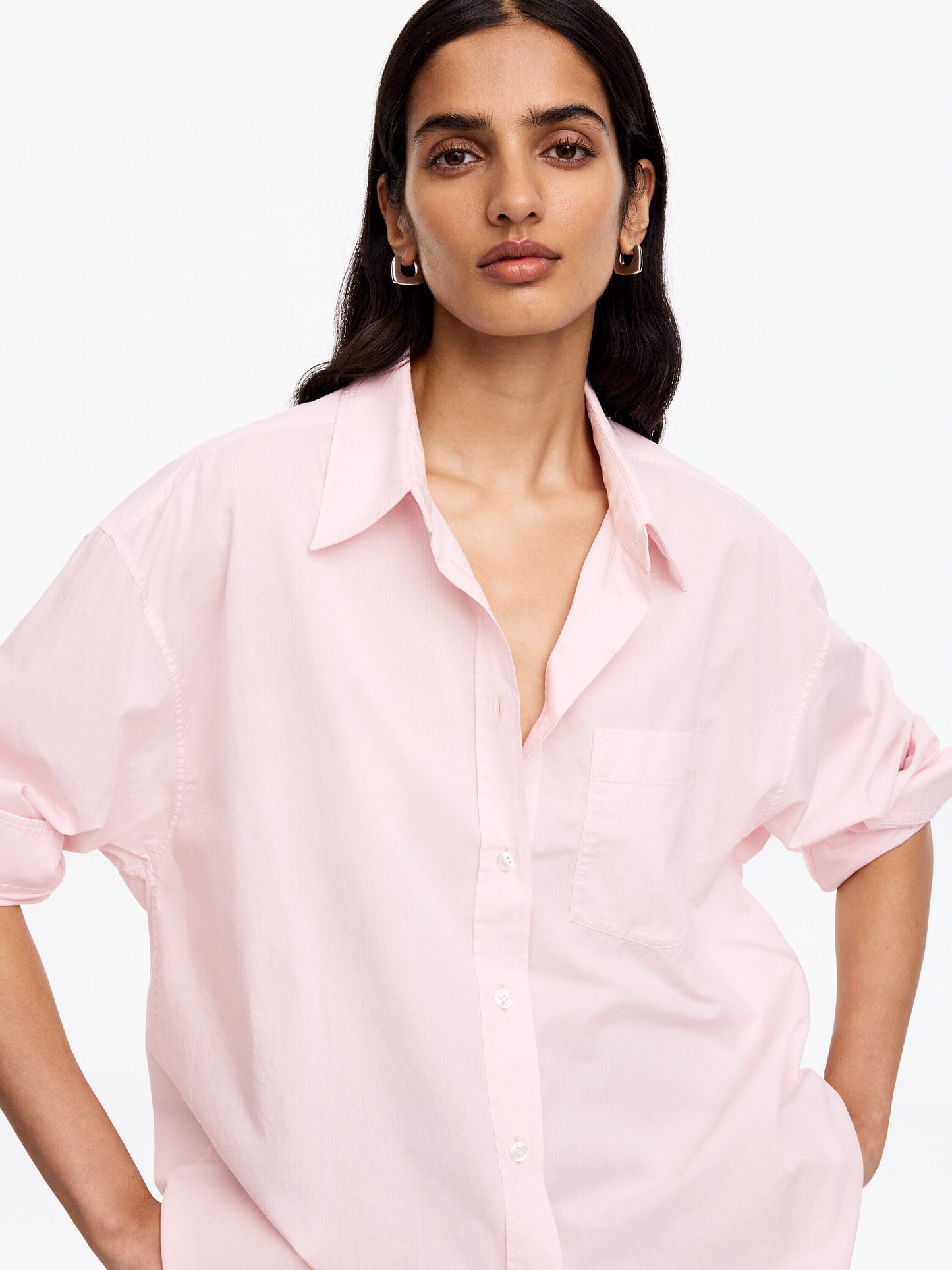 Cotton Poplin Shirt - Pink - Image 4