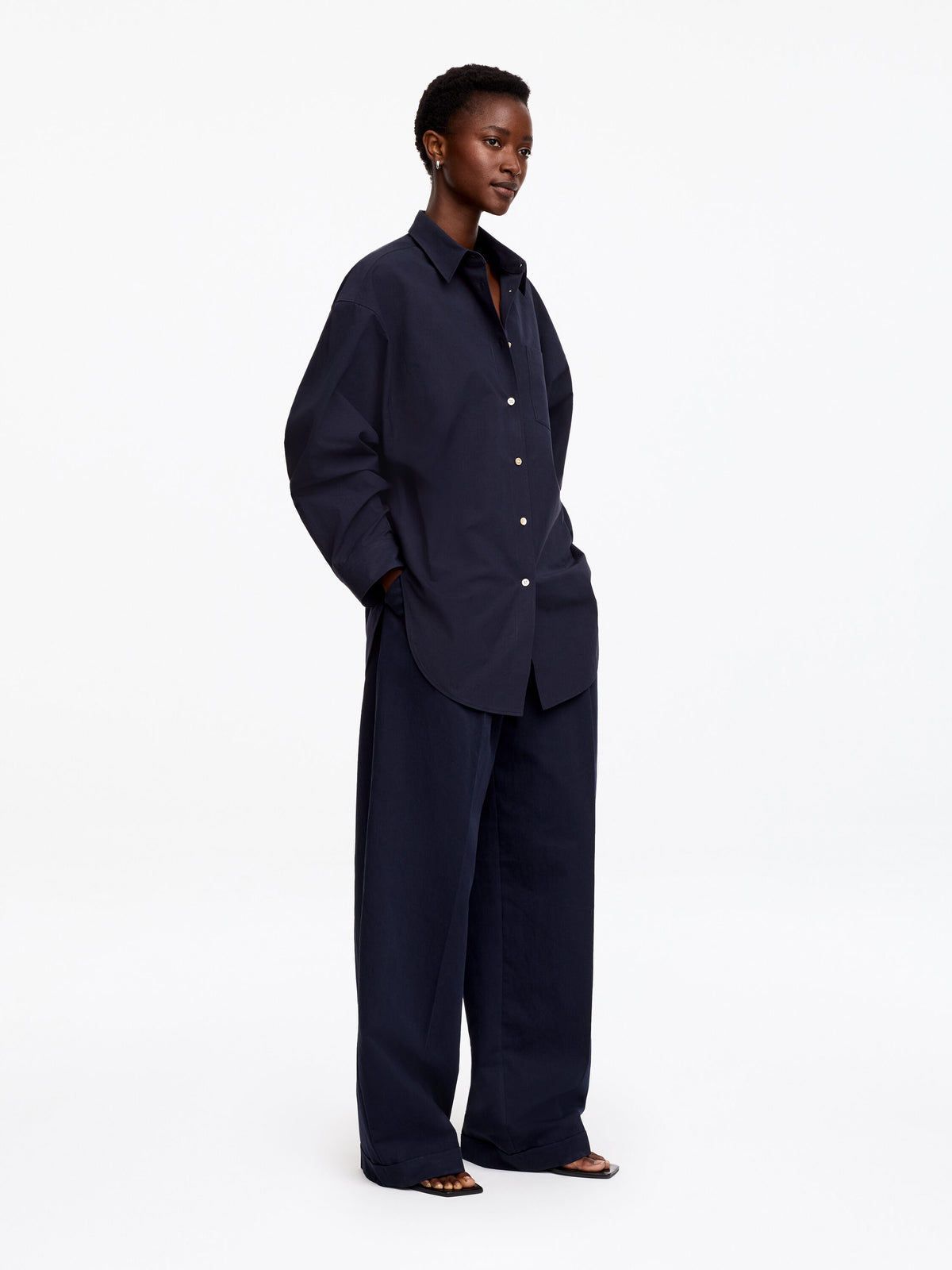 Batwing-Sleeve Shirt - Blue - Image 2