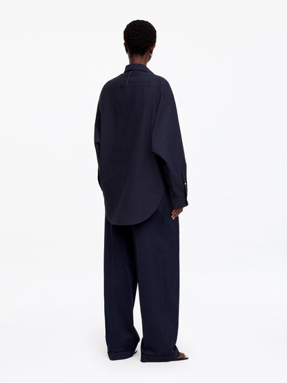 Batwing-Sleeve Shirt - Blue - Image 3