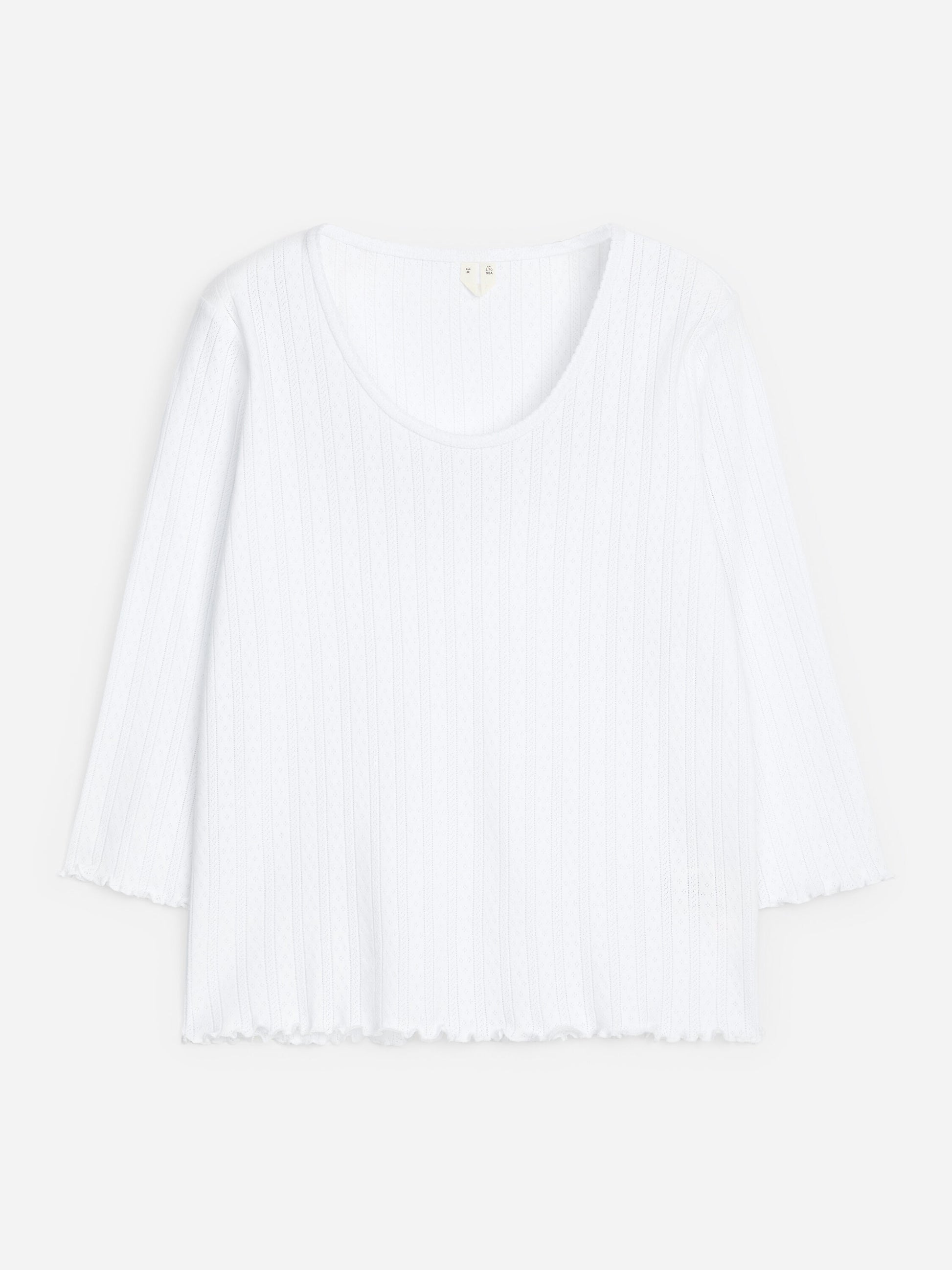 Pointelle-Knitted Top - White - Image 5
