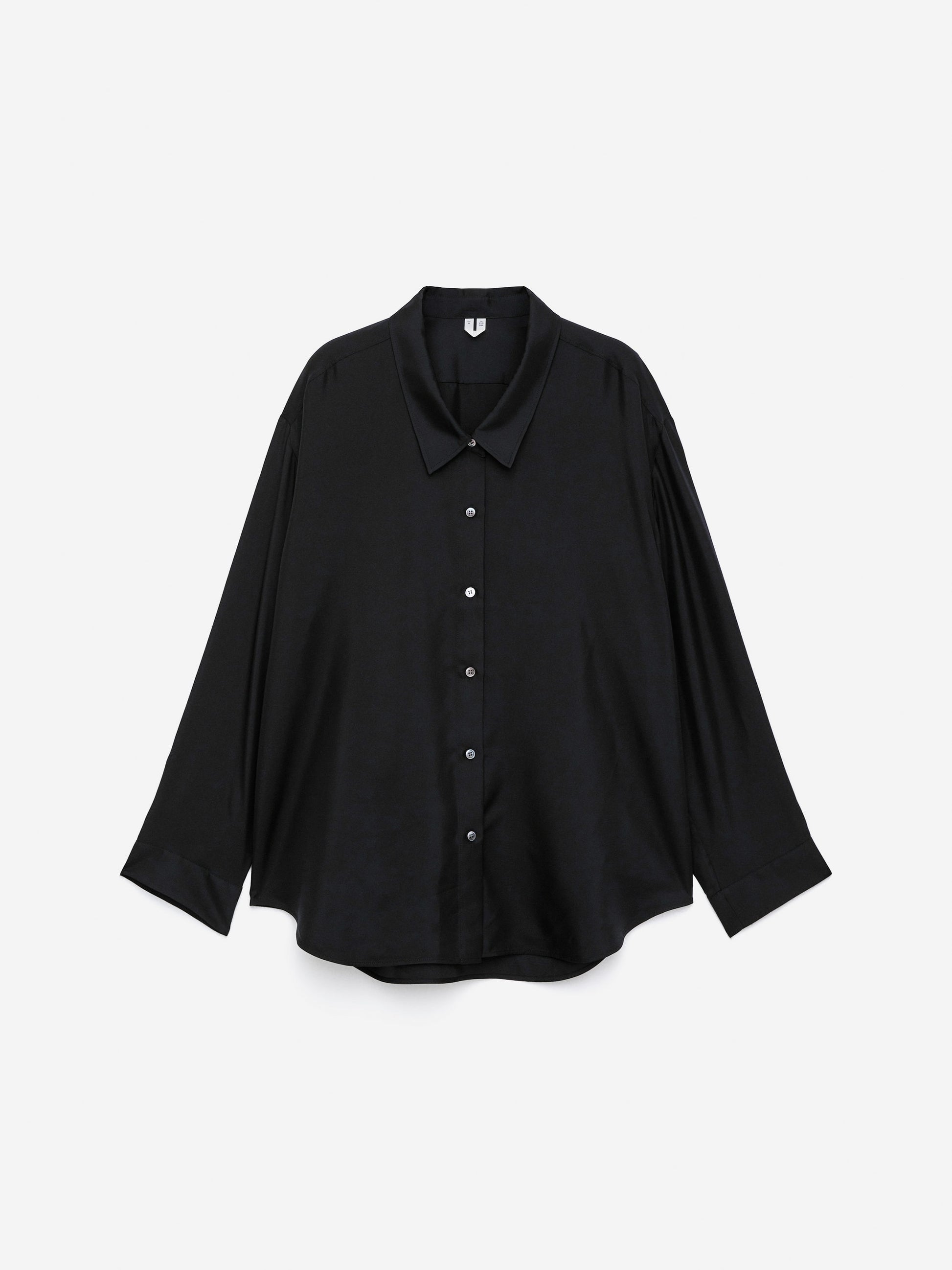 Silk Twill Shirt - Black