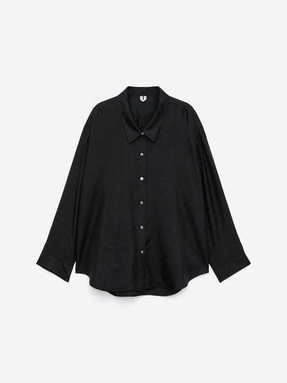 Silk Twill Shirt - Black