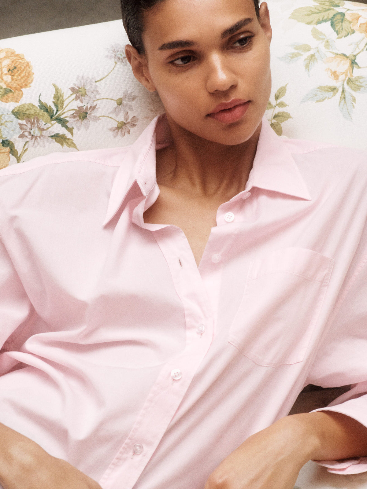 Cotton Poplin Shirt - Pink - Image 6