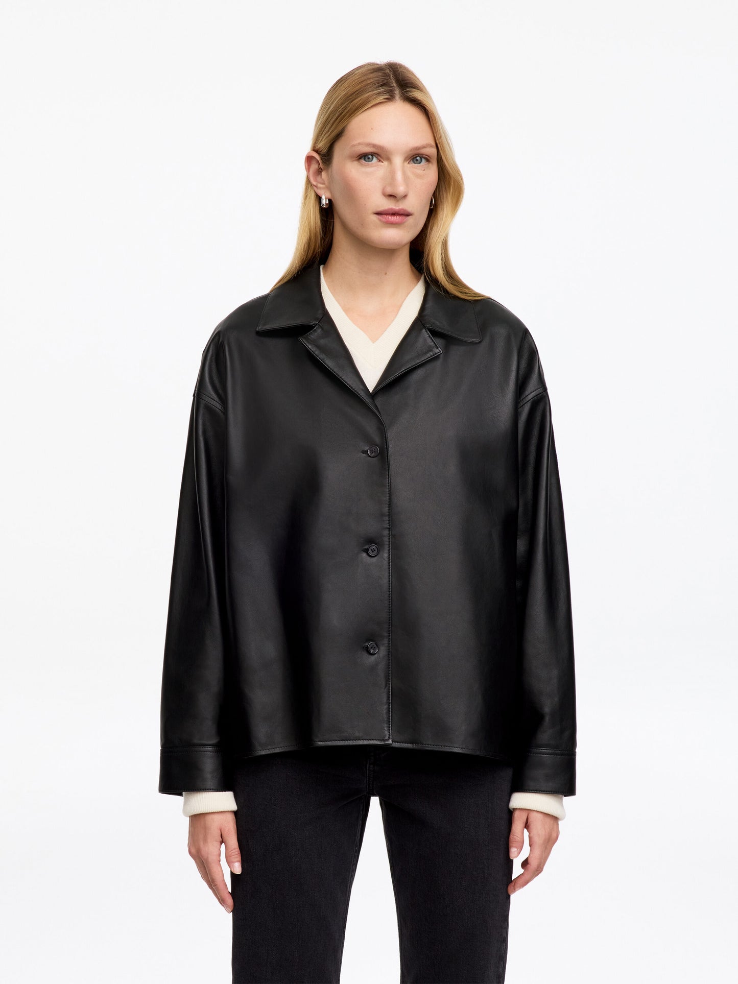 Leather Shirt - Black