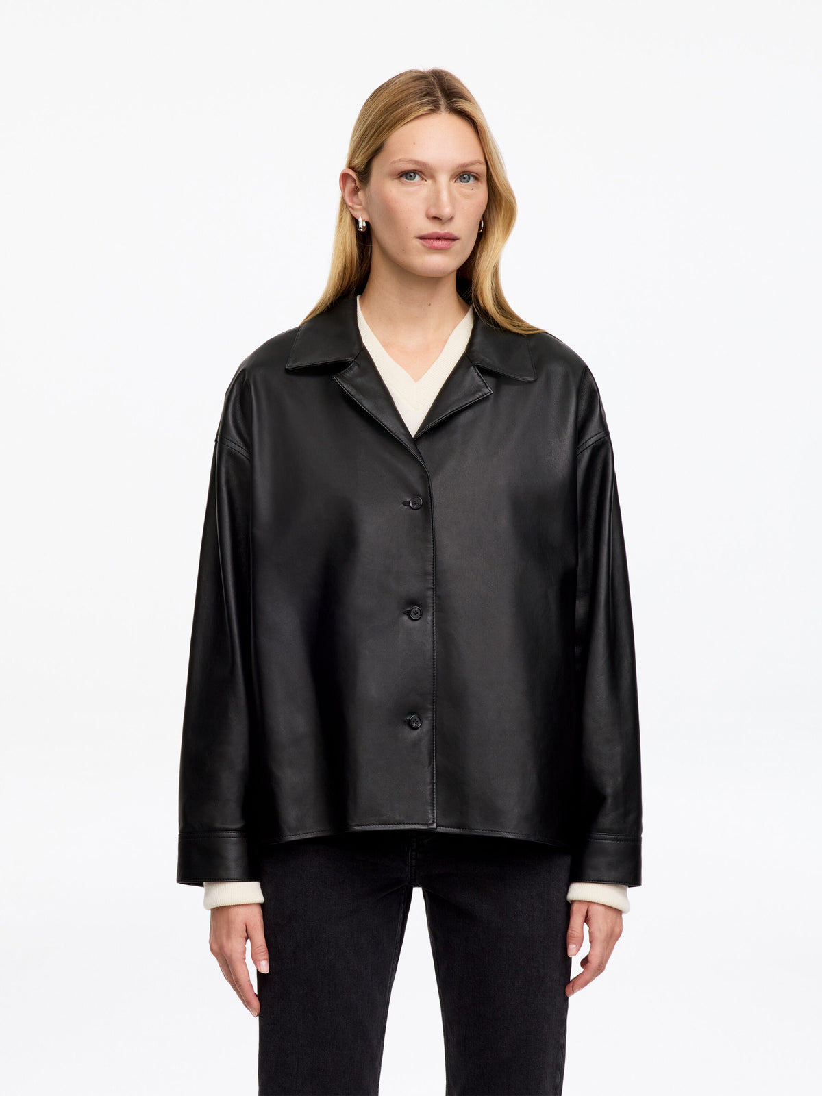 Leather Shirt - Black