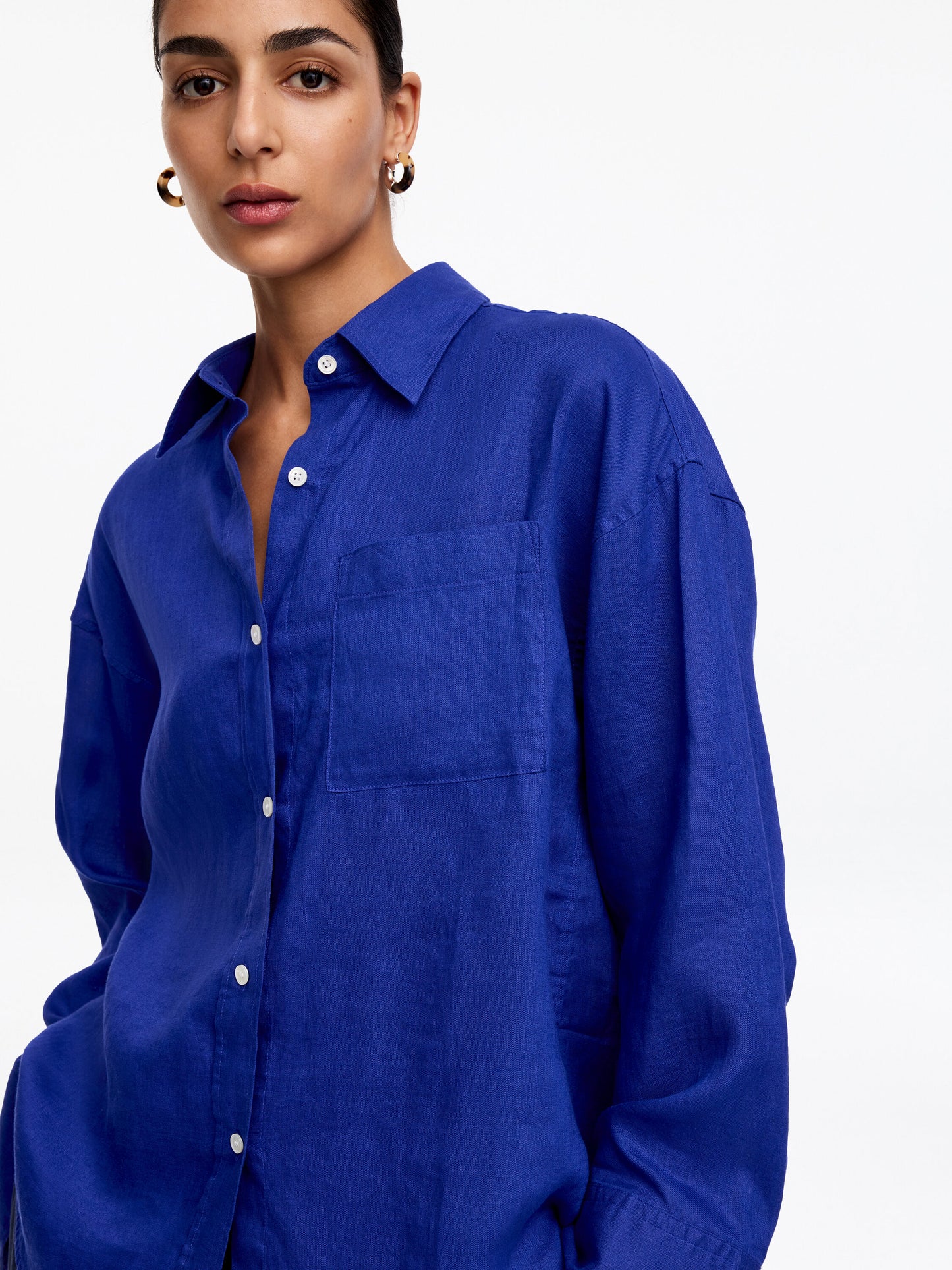 Linen Shirt - Blue - Image 4