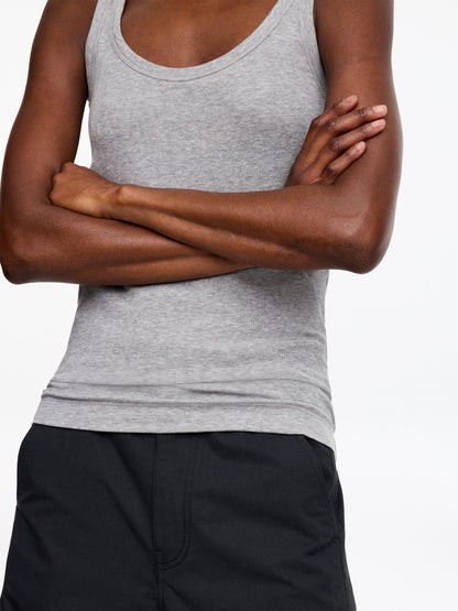 Scoop-Neck Tank Top - Grey - Image 5