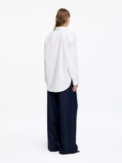 Oversized Batwing Shirt - White - Image 2
