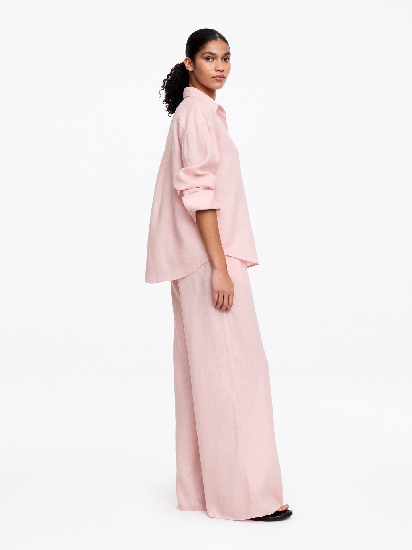 Linen Shirt - Pink - Image 4