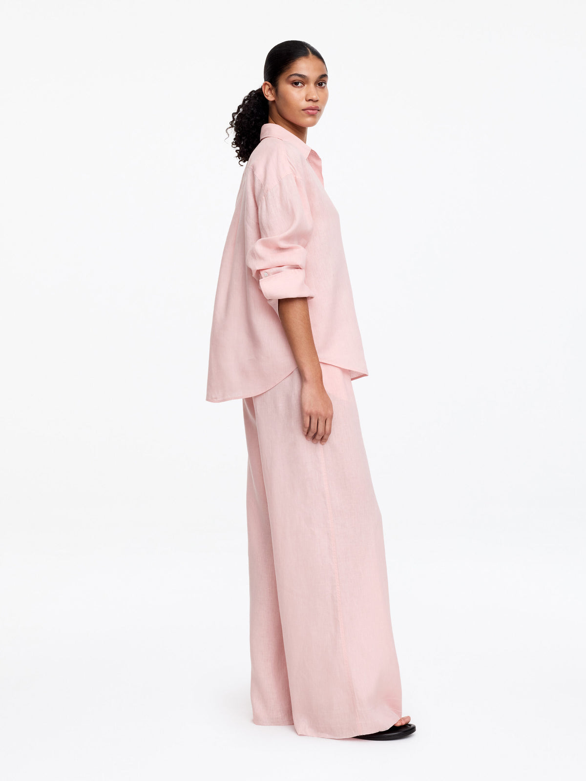 Linen Shirt - Pink - Image 4