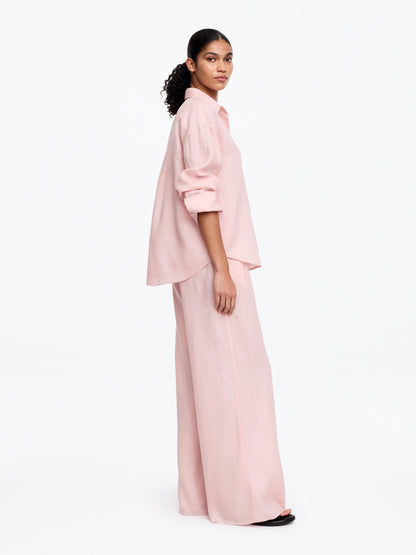 Linen Shirt - Pink - Image 4