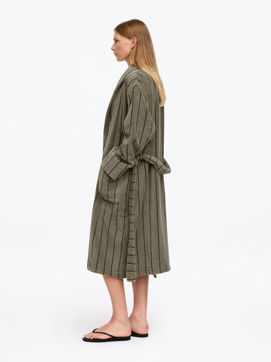 Unisex Cotton Terry Bathrobe - Green - Image 2