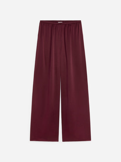 Silk Satin Trousers - Red - Image 5