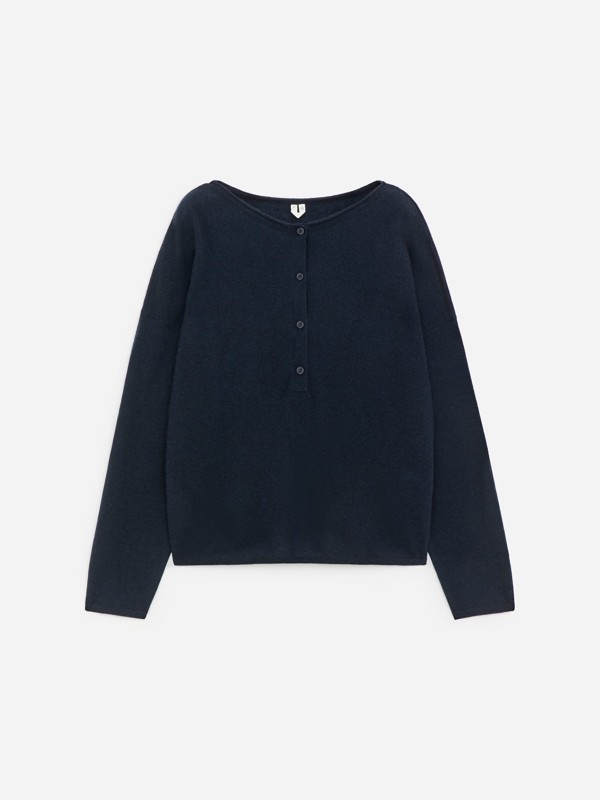 Pure Cashmere Boat-Neck Jumper - Blue - Image 5