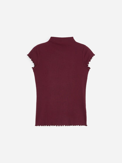 Turtleneck T-Shirt - Red - Image 5