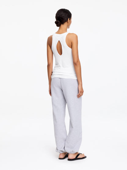 Ribbed Tank Top - White - Image 3