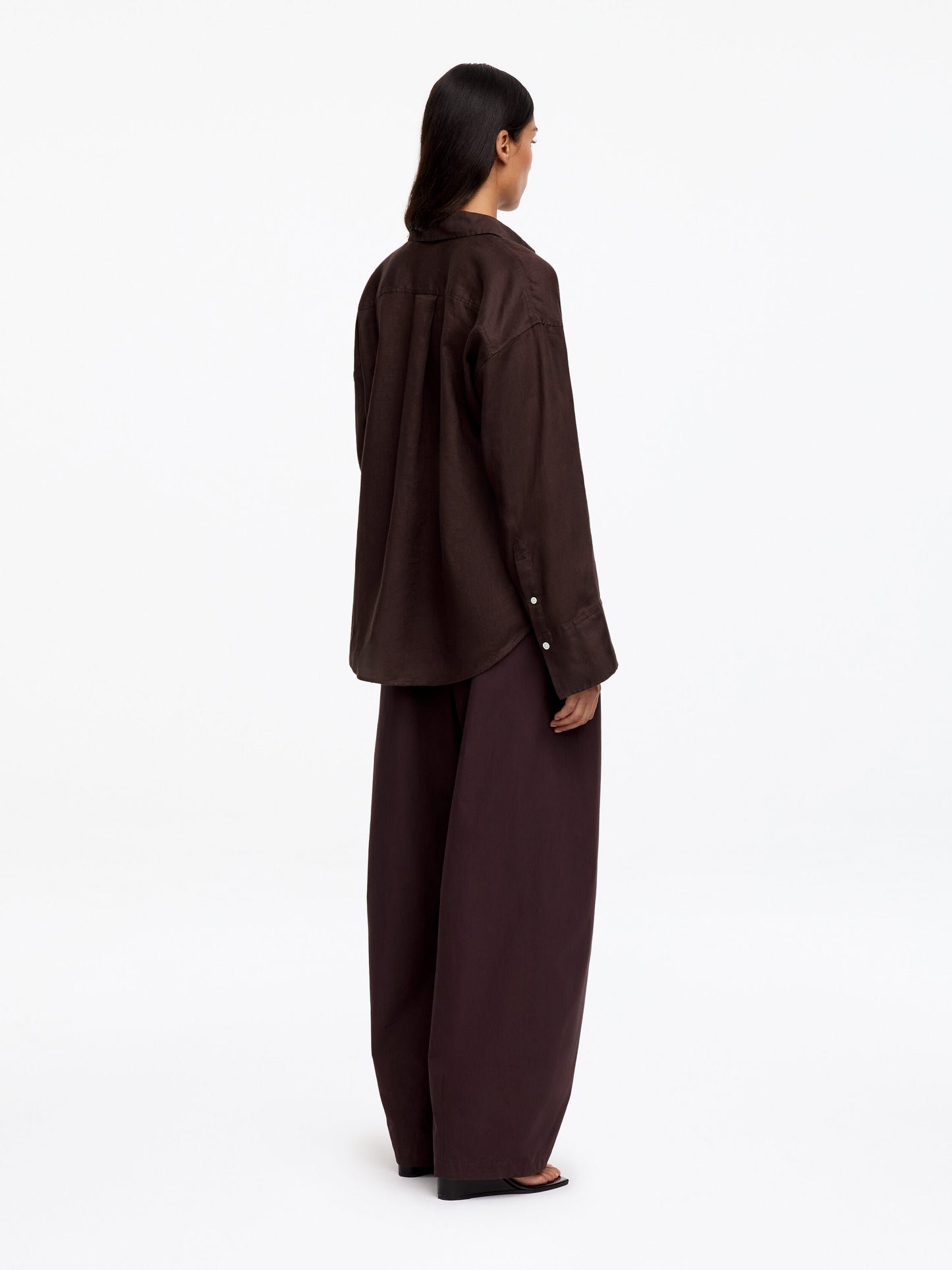 Linen Shirt - Brown - Image 7