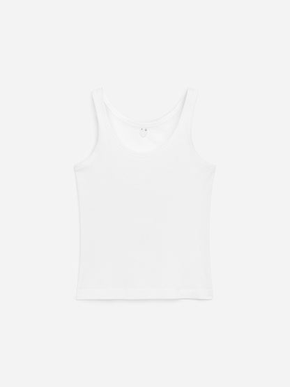 Scoop-Neck Tank Top - White - Image 6