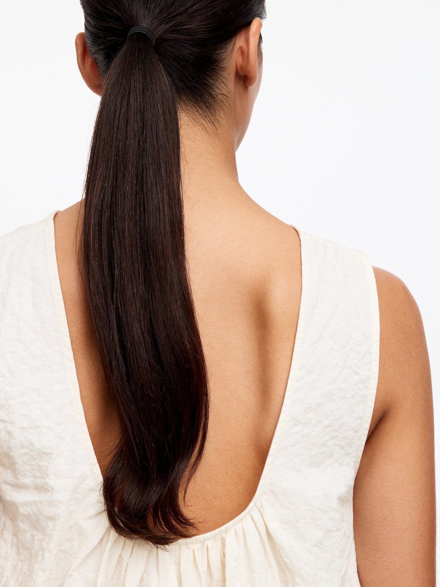 Sleeveless Seersucker Top - White - Image 4