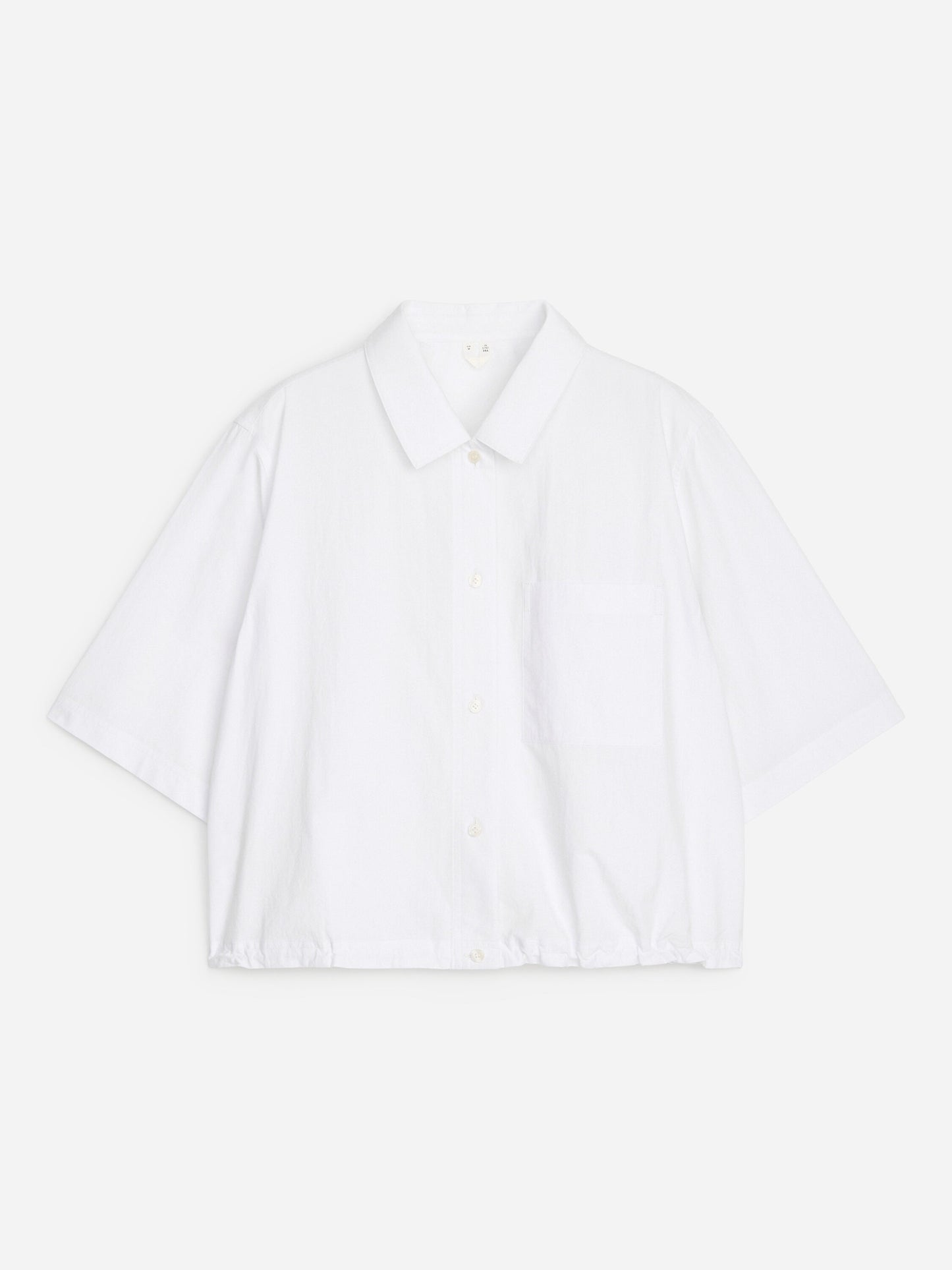 Cotton Short-Sleeve Shirt - White - Image 5