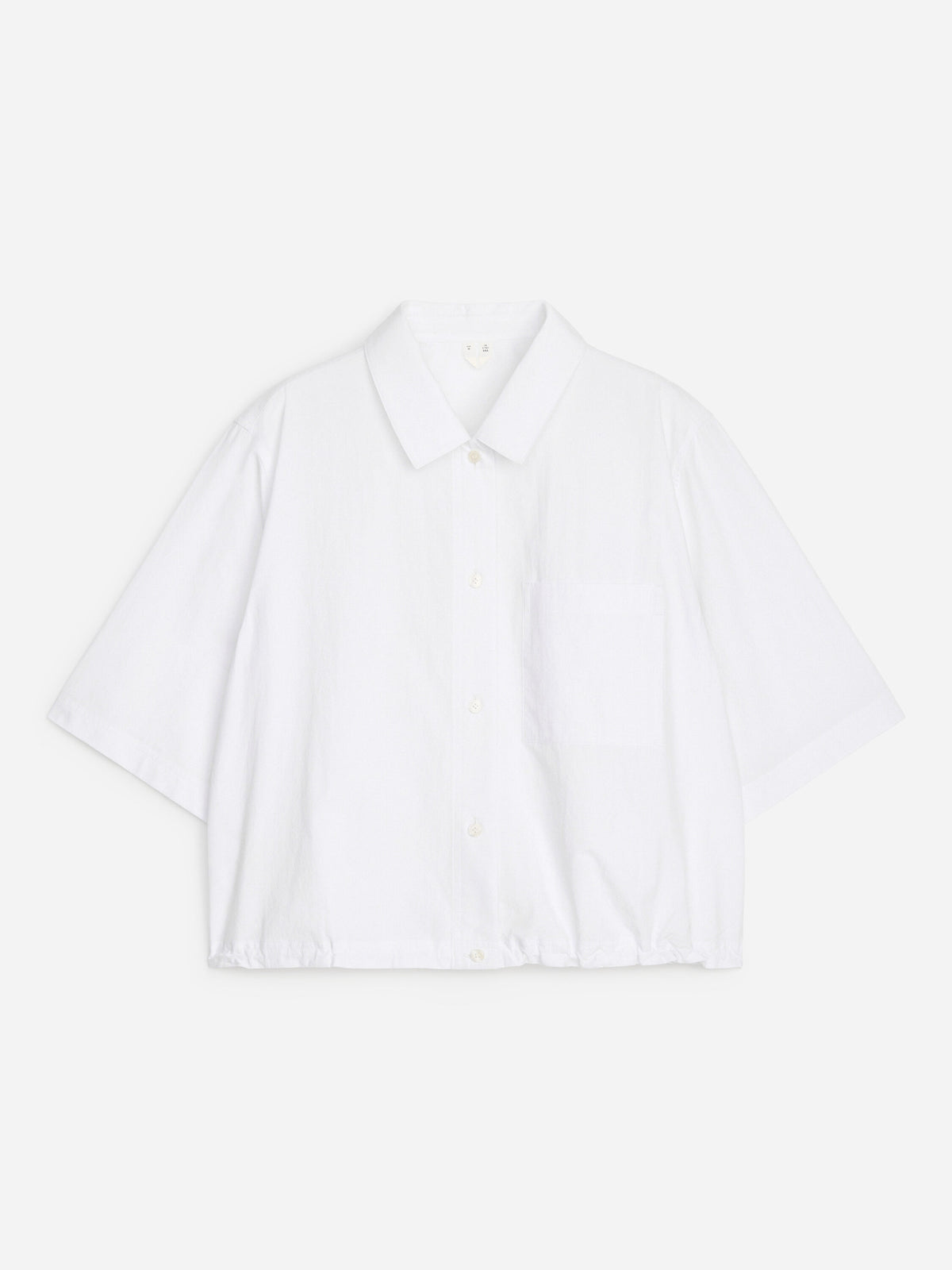 Cotton Short-Sleeve Shirt - White - Image 5