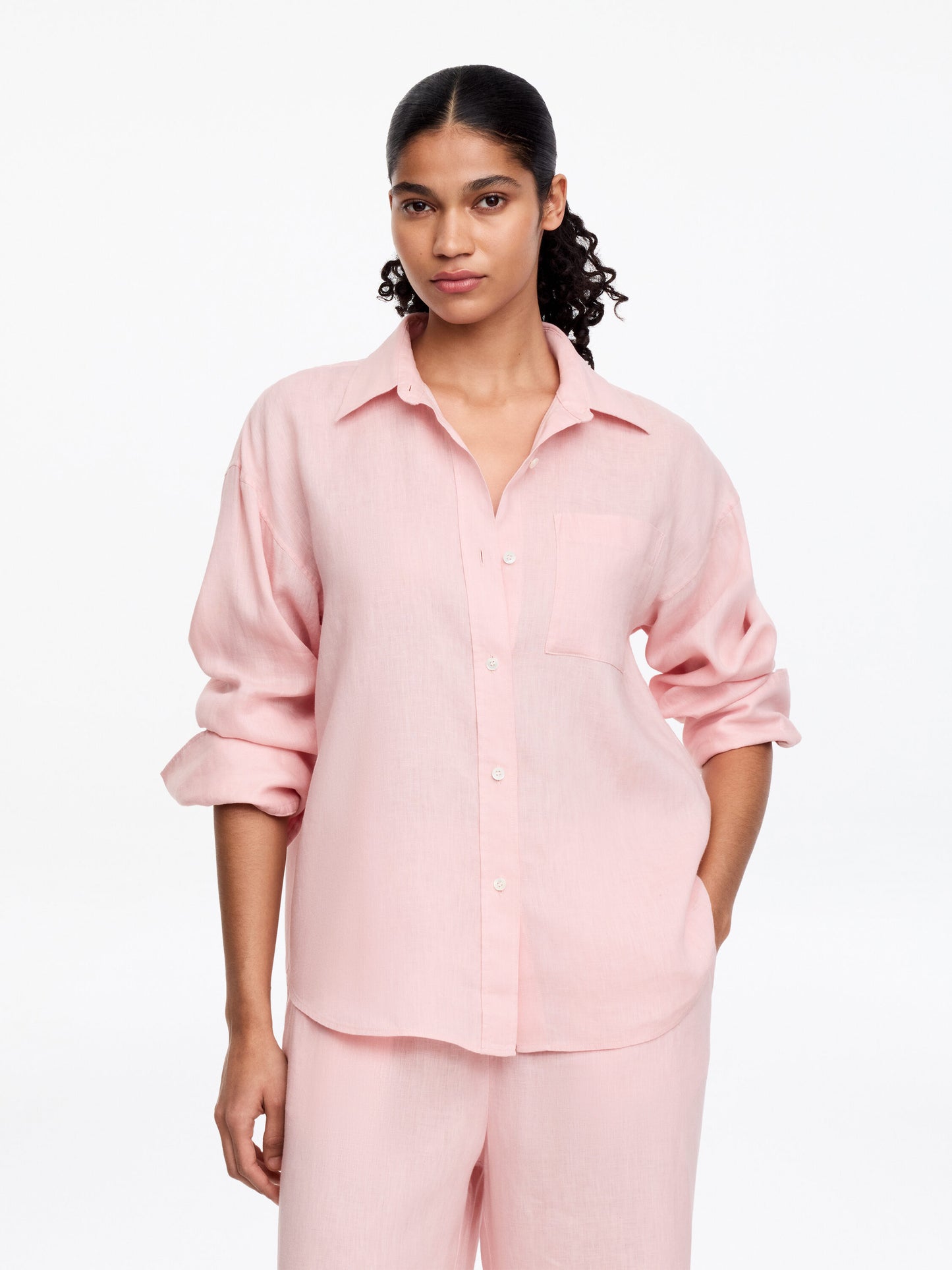 Linen Shirt - Pink