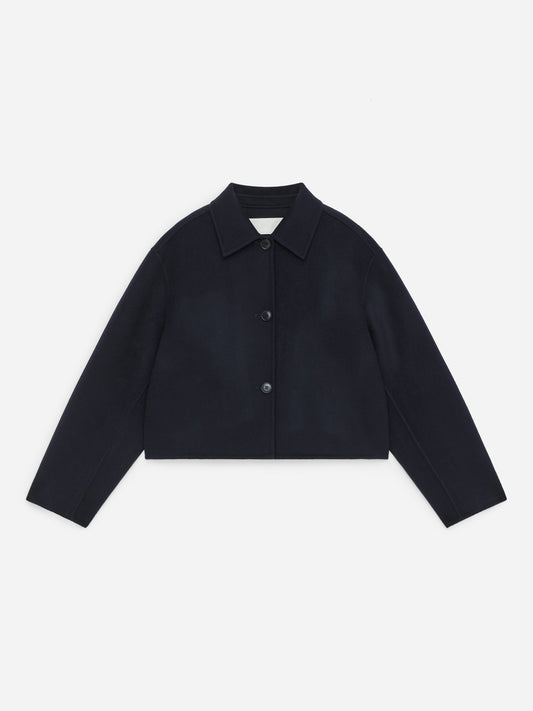 Wool-Blend Overshirt - Blue