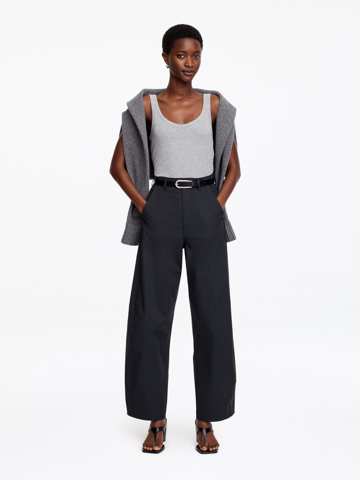 Scoop-Neck Tank Top - Grey - Image 2