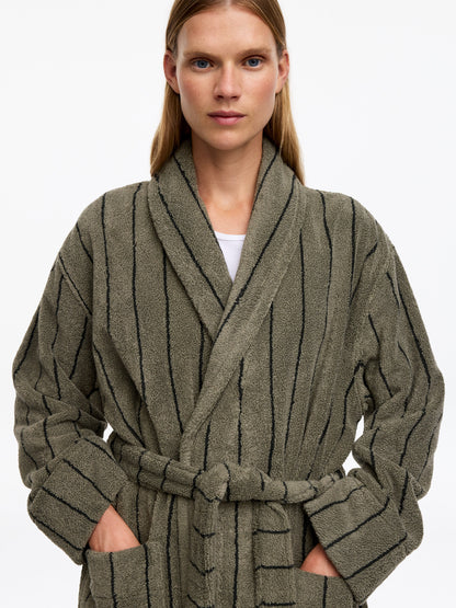 Unisex Cotton Terry Bathrobe - Green - Image 4