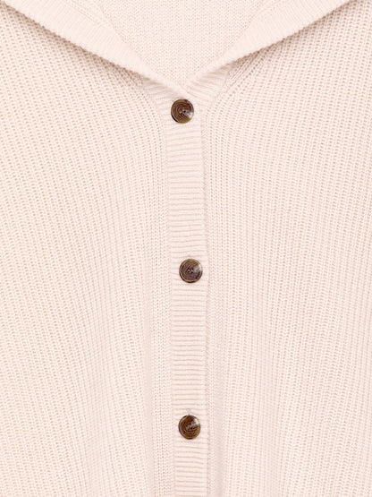 Cashmere-Wool Hooded Cardigan - Beige - Image 2