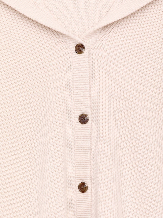 Cashmere-Wool Hooded Cardigan - Beige - Image 2