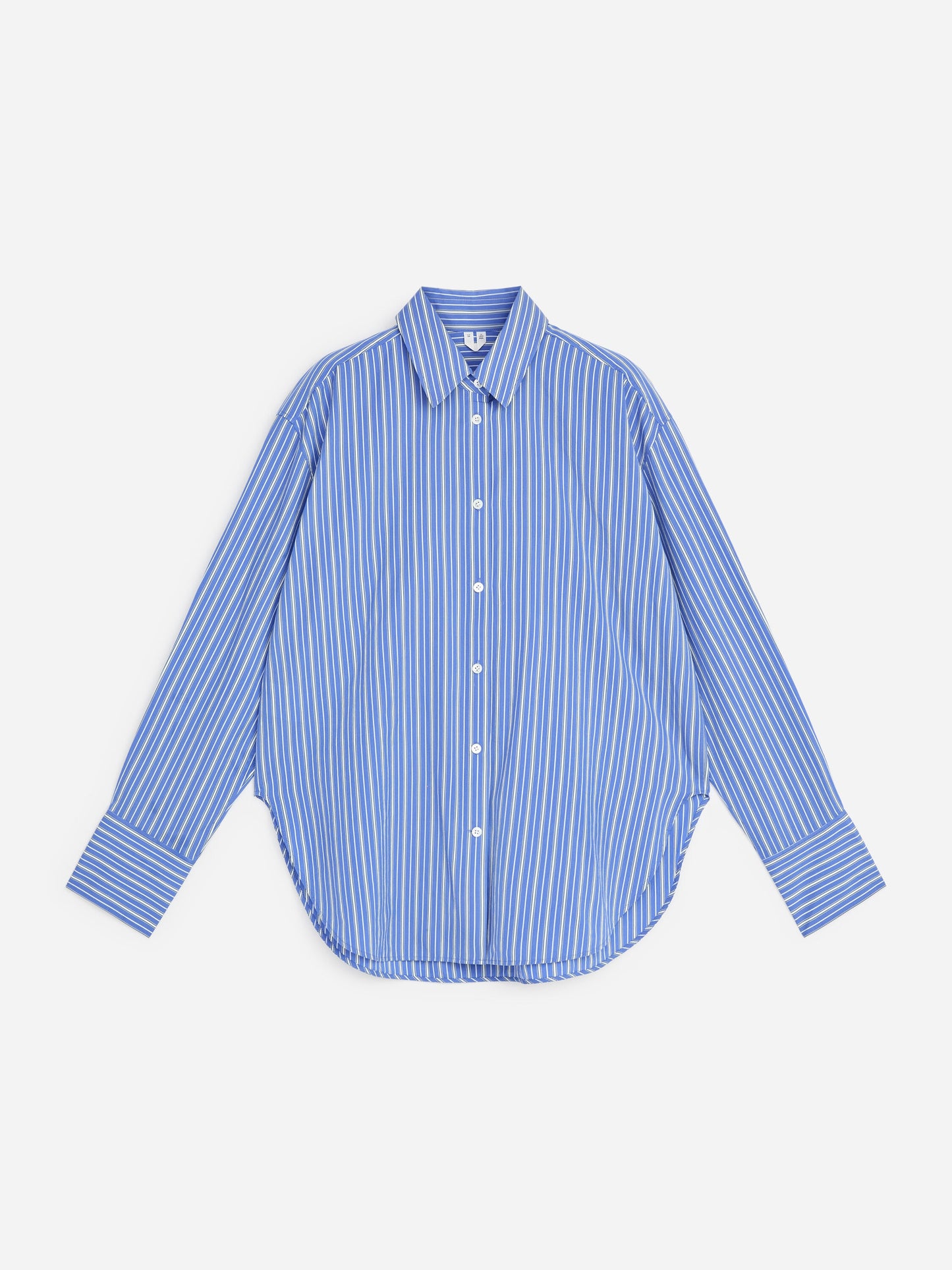 Cotton-Silk Loose Shirt - Blue - Image 5