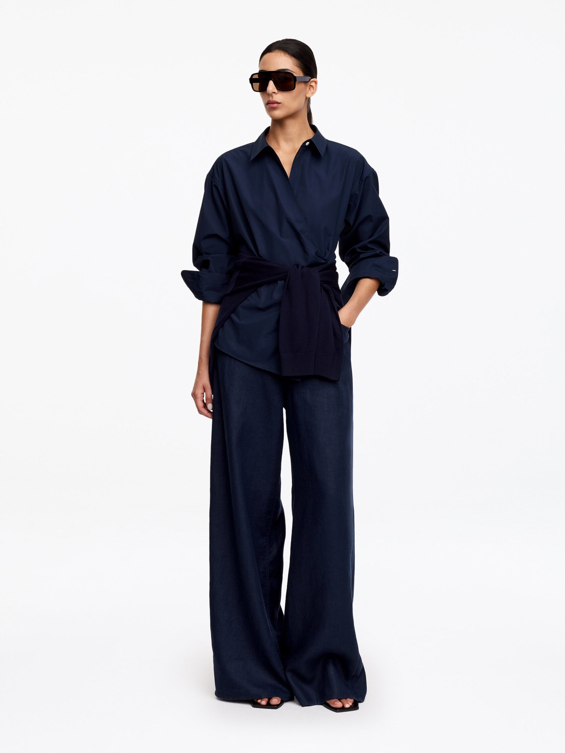 Wrap Shirt - Blue - Image 2