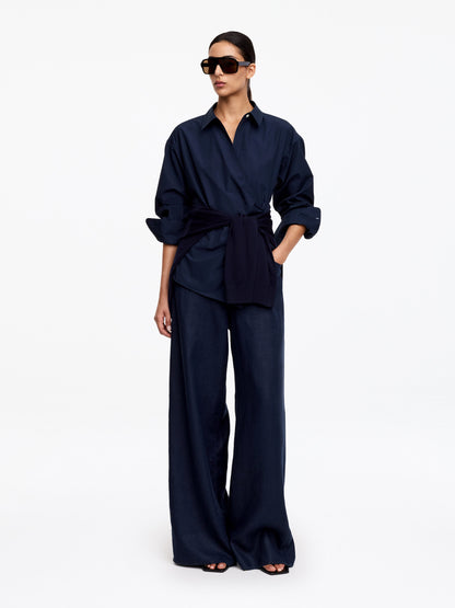 Wrap Shirt - Blue - Image 2